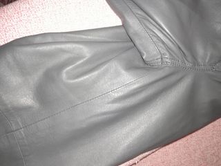 Pantalón de mujer de piel auténtica tall