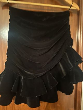 Falda terciopelo zara xs