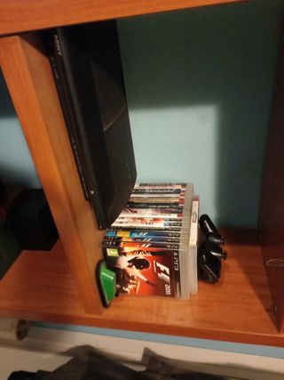PS3,16juegos,2mandos y volante con peda