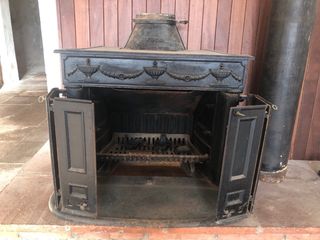 Chimenea/Estufa hogar de leña, de hierro fundicion