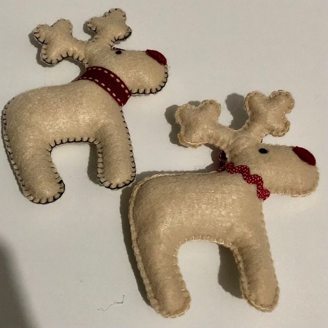 Coppia di renne da appendere all’albero di Natale