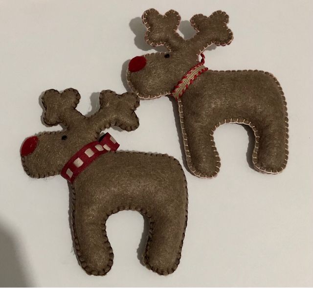 Coppia di renne da appendere all’albero di Natale