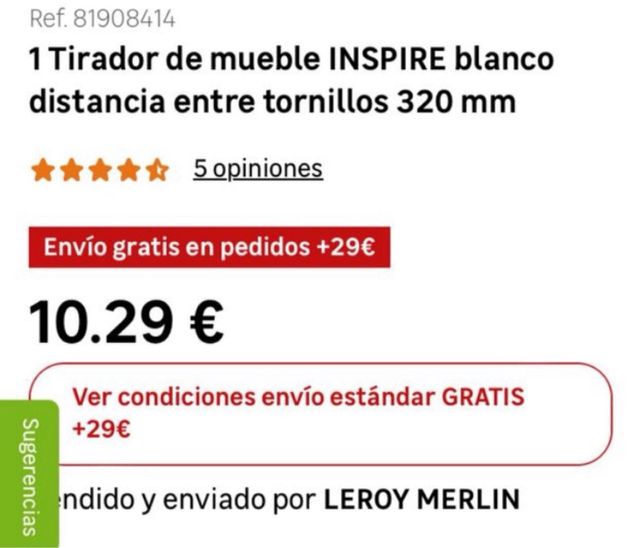 TIRADOR ARMARIO BAÑO COCINA