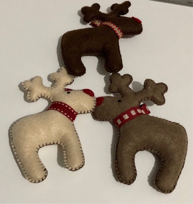 Set di renne da appendere all’albero di Natale