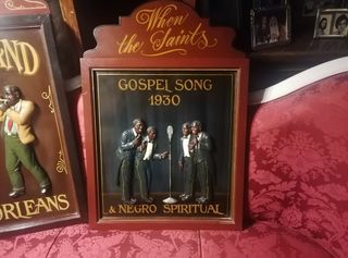 Cuadros vintage de madera de Jazz originales