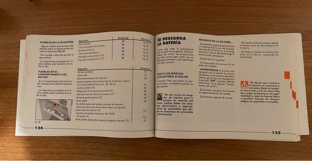 Libro usuario FIAT PUNTO 1 generacion