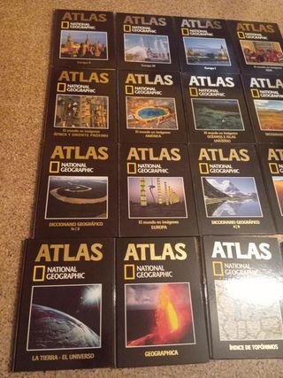 colección 25 libros Atlas national geographic 
