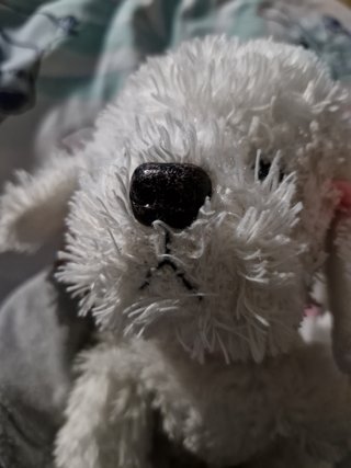 Peluche perro blanco