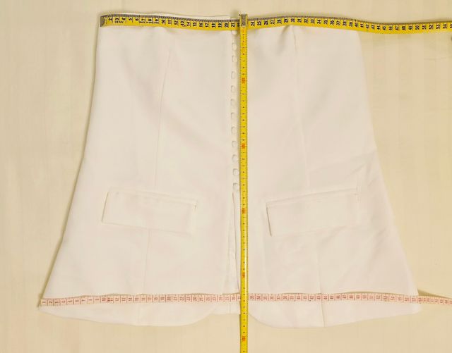 Top Bustier largo blanco nude