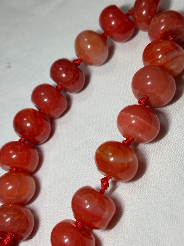 Collana anni’70 in pietre corniola