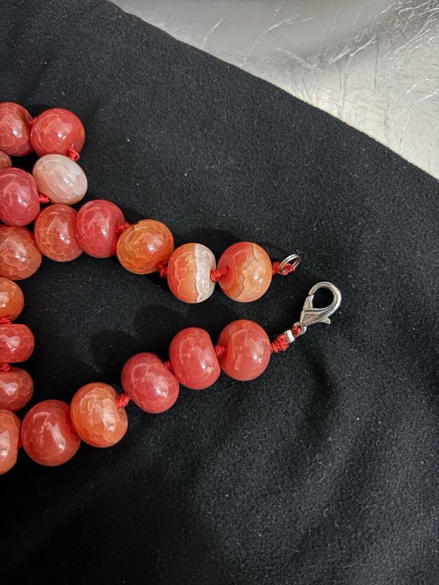 Collana anni’70 in pietre corniola