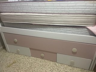 escritorio  cama litera y estante y armario
