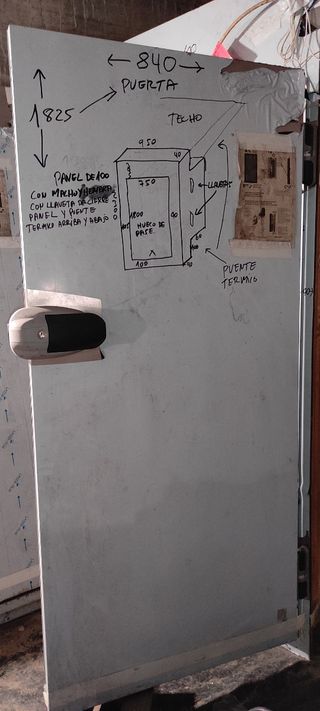 Puerta+marco panel cámara  de congelado