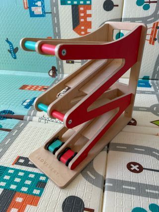 Rampa de carreras madera con coches LOVEVERY