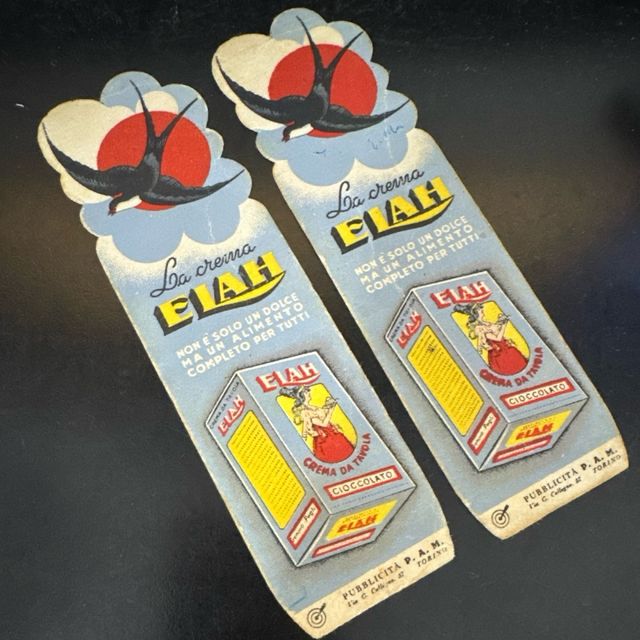 2 Segnalibri “la crema Elah” vintage
