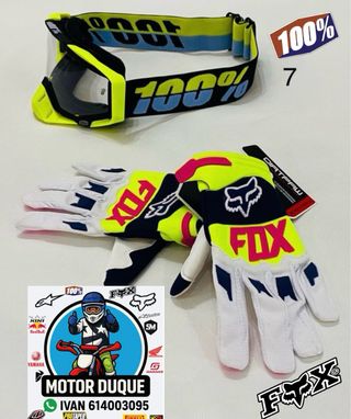 Guantes fox descenso y gafas 100% enduro mtb bici