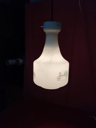 Lampadario a sospensione vetro opalino