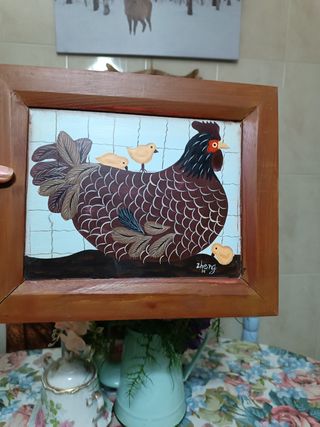 Cuadro rural italiano pintado a mano