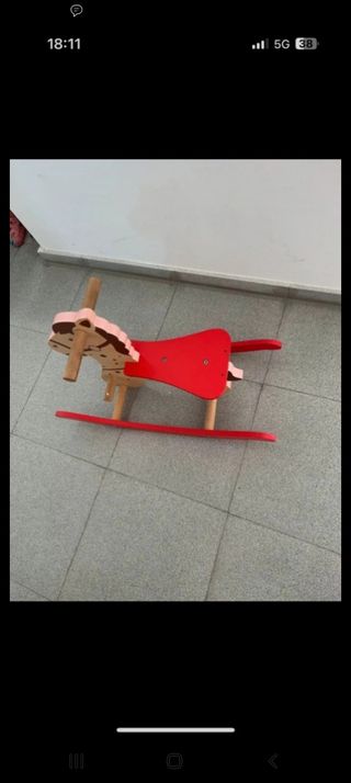 Caballito de madera balancin