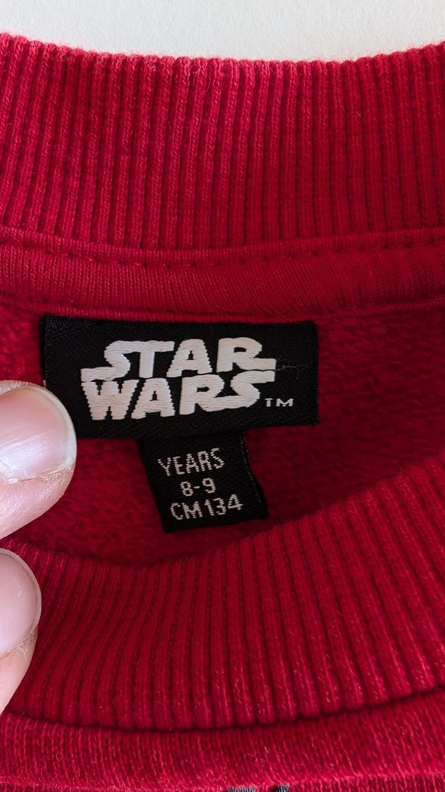 Felpa bimbo Star Wars 8/9 anni 134cm