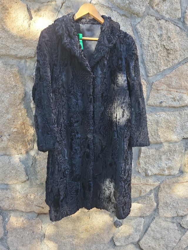 1dias! Abrigo auténtico largo Astracán 