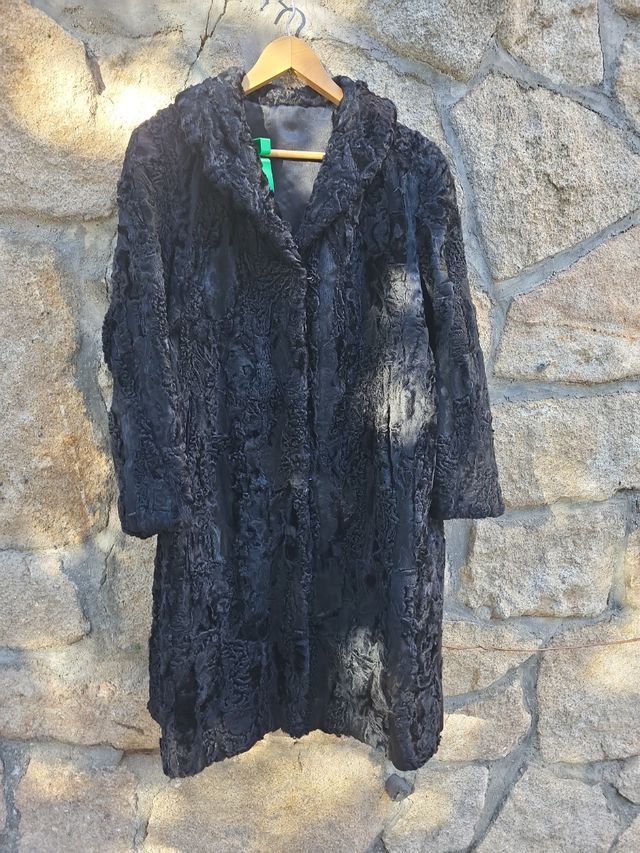 1dias! Abrigo auténtico largo Astracán 