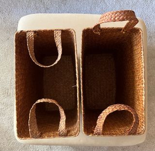 Cestas de mimbre con asas