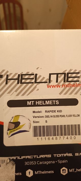 Casco moto infantil mt helmets