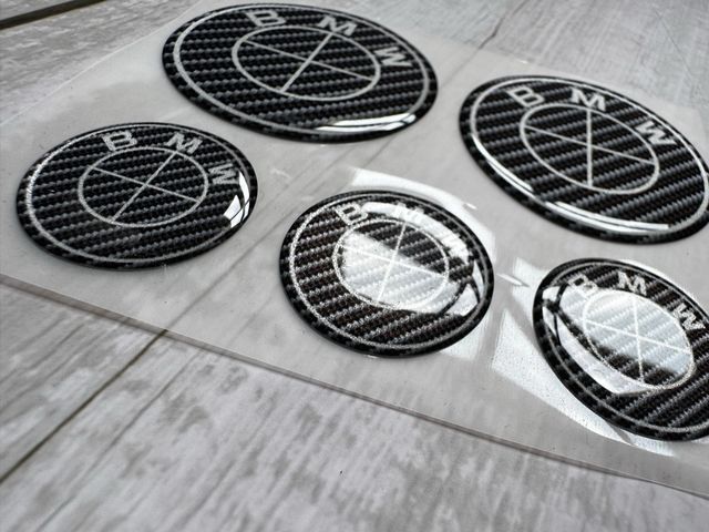 EMBLEMAS BMW FIBRA CARENADO DEPOSITO MOTO LOGO