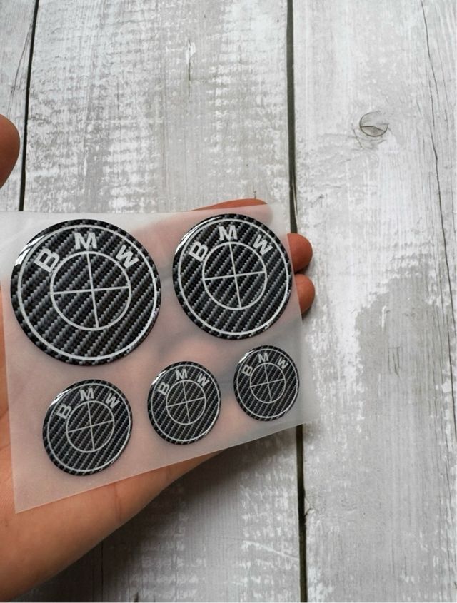 EMBLEMAS BMW FIBRA CARENADO DEPOSITO MOTO LOGO