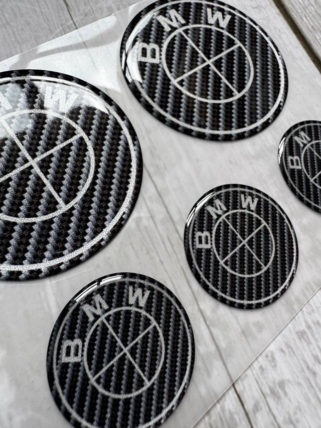 EMBLEMAS BMW FIBRA CARENADO DEPOSITO MOTO LOGO