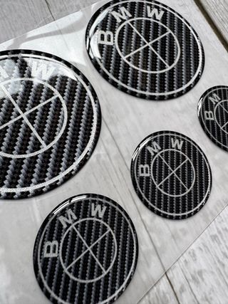 EMBLEMAS BMW FIBRA CARENADO DEPOSITO MOTO LOGO