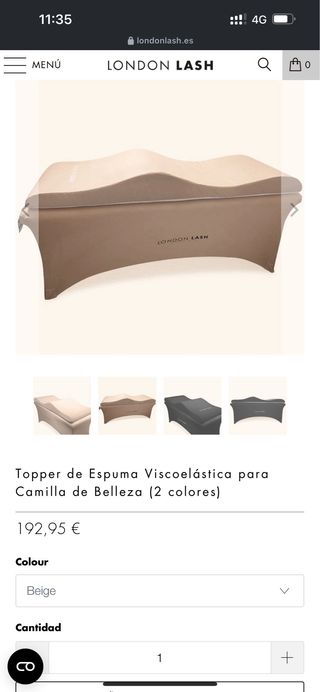 Colchon para camilla beige