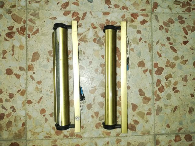 Lámparas pared vintage doradas antiguas