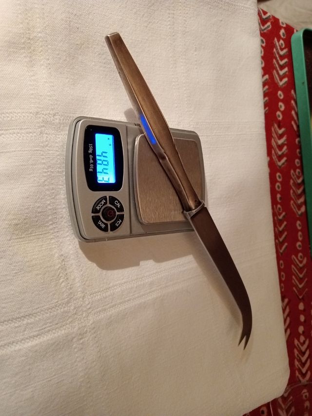 Cuchillo antiguo d plata contrastada para queso