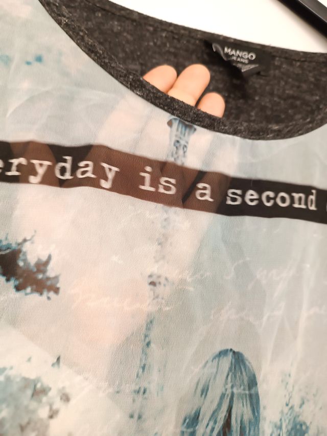 Maglia Donna Mango top semitrasparente S - M