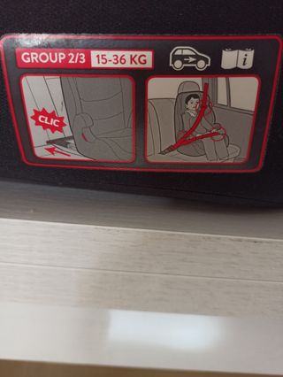Silla seguridad coche niño talla 2-3