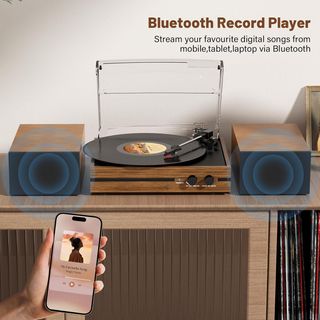 Tocadiscos Bluetooth grabación Vinilo Vintage NEW