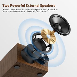 Tocadiscos Bluetooth grabación Vinilo Vintage NEW