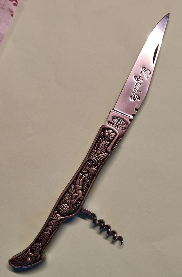 Laguiole World Cup Football lama acciaio cavatappi