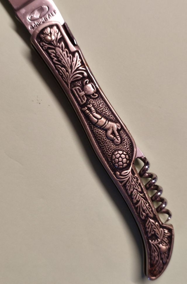 Laguiole World Cup Football lama acciaio cavatappi