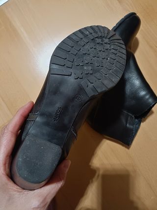 Botines negros tacón/ piel Porronet