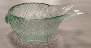 Ciotola in vetro a forma di pesce