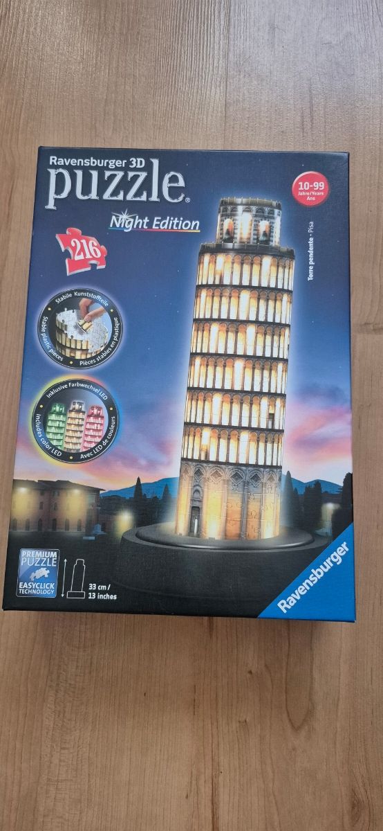 Puzzle 3D tirreno pisa con luces