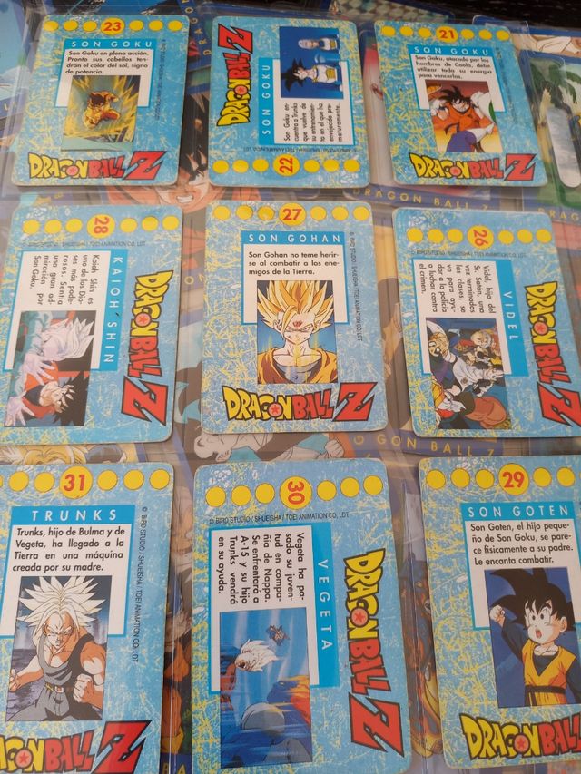 Tarjetas serie 1 azul dragon ball Z panini