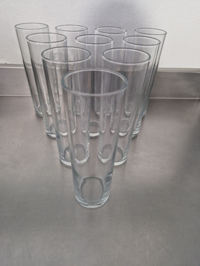 Vasos de tubo cristal
