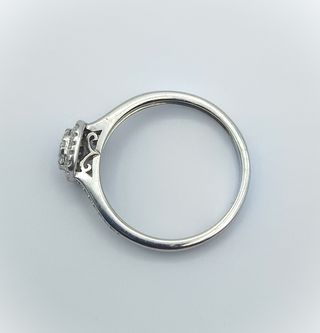 Anillo Oro Blanco 14kt con Diamantes