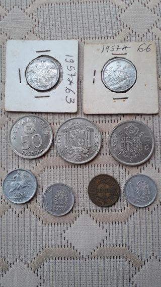 9 monedas Españolas 