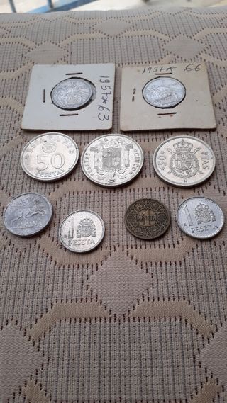 9 monedas Españolas 