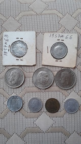 9 monedas Españolas 